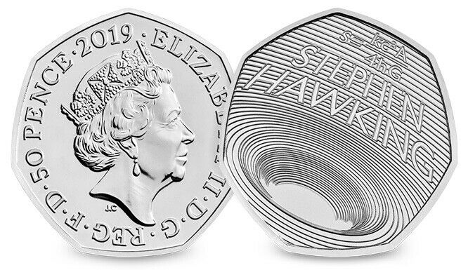 霍金逝世一週年紀念：英國發行 50 便士「黑洞硬幣」