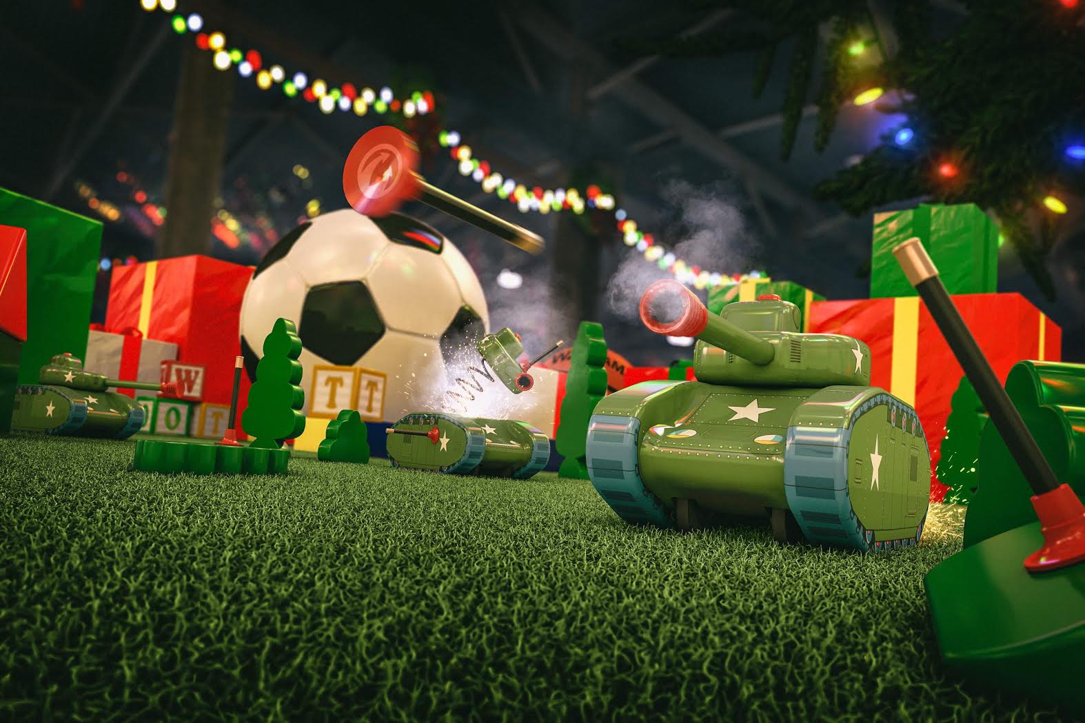聖誕節限定的玩具戰車主題模式登場！